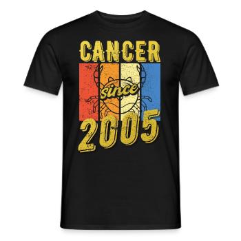 Cancer 2005 Sternzeichen Geburtstag - Männer T-Shirt - Schwarz - Vorne - AI Model Male 178 light (178cm)