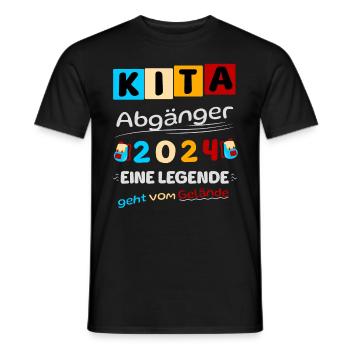 daycare graduates 2024 a legend goes. - Men's T-Shirt - black - Front - AI Model Male 178 light (178cm)