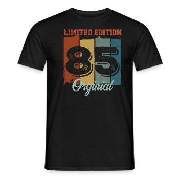 Edition Limitée 85 Original – 40e Anniversaire - T-shirt homme - noir - Devant - AI Model Male 178 light (178cm)
