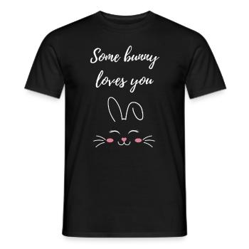 un lapin t’aime Cadeau - T-shirt homme - noir - Devant - AI Model Male 178 light (178cm)