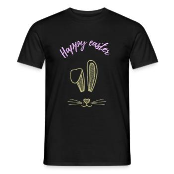 Frohe Ostern Osterhase Spruch Geschenkidee - Männer T-Shirt - Schwarz - Vorne - AI Model Male 178 light (178cm)