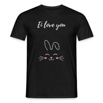 Ei love you Osterhase Geschenk - Männer T-Shirt - Schwarz - Vorne - AI Model Male 178 light (178cm)