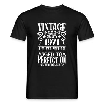 Vintage 1971 funny 50 Birthday Quotes born in 1971 - Männer T-Shirt - Schwarz - Vorne - AI Model Male 178 light (178cm)