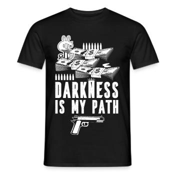 Gangster Les ténèbres sont ma voie - T-shirt homme - noir - Devant - AI Model Male 178 light (178cm)