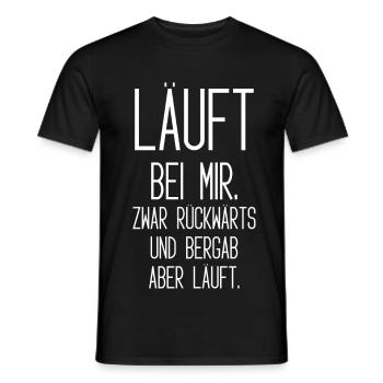 Lauf Motivation Spruch auf Weißem Hintergrund - Männer T-Shirt - Schwarz - Vorne - AI Model Male 178 light (178cm)