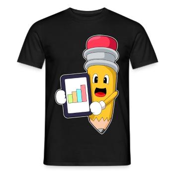 Bleistift Sekretärin Büro - Männer T-Shirt - Schwarz - Vorne - AI Model Male 178 light (178cm)