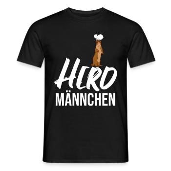 Herdmännchen Koch Kochschürze Hobbykoch Küche - Männer T-Shirt - Schwarz - Vorne - AI Model Male 178 light (178cm)