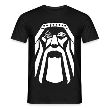 Wikingerkrieger (weiß) - Männer T-Shirt - Schwarz - Vorne - AI Model Male 178 light (178cm)
