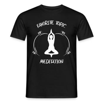 Meditaion - Männer T-Shirt - Schwarz - Vorne - AI Model Male 178 light (178cm)