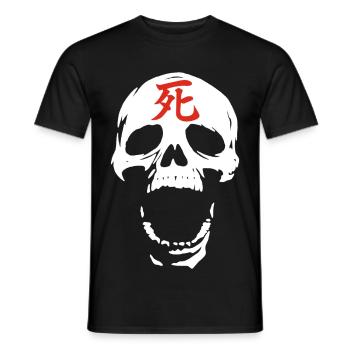 Le crâne blanc et la mort rouge - T-shirt homme - noir - Devant - AI Model Male 178 light (178cm)