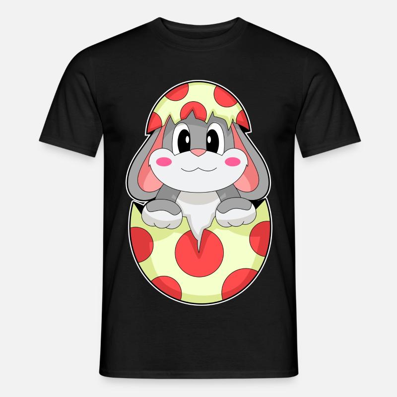Hase Ei - Männer T-Shirt - Schwarz