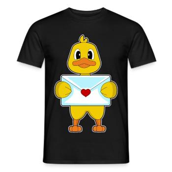 Ente Liebesbrief - Männer T-Shirt - Schwarz - Vorne - AI Model Male 178 light (178cm)