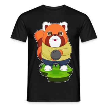 Panda roux Bowling Bowling Ball Sport - T-shirt homme - noir - Devant - AI Model Male 178 light (178cm)