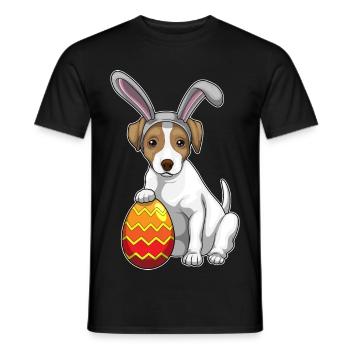 Dog Easter Bunny Ears - Men's T-Shirt - black - Front - AI Model Male 178 light (178cm)