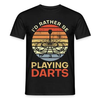 I'd Rather Be Playing Darts - Men's T-Shirt - black - Front - AI Model Male 178 light (178cm)