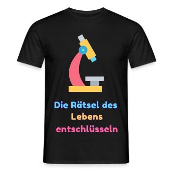 Die Rätsel des Lebens entschlüsseln - Männer T-Shirt - Schwarz - Vorne - AI Model Male 178 light (178cm)