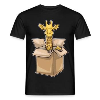 Giraffe Karton - Männer T-Shirt - Schwarz - Vorne - AI Model Male 178 light (178cm)
