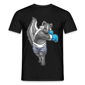 Skunk Boxer Boxing Gloves Boxing - Men's T-Shirt - black - Front - AI Model Male 178 light (178cm)