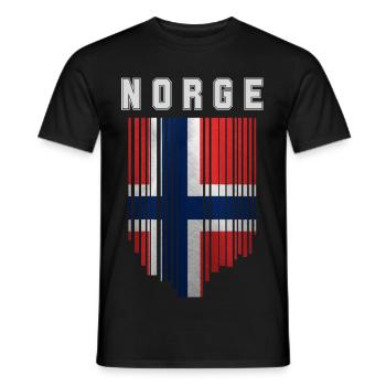 Norwegische Flagge, Norwegischer Stolz - Männer T-Shirt - Schwarz - Vorne - AI Model Male 178 light (178cm)