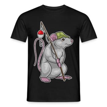 Rat Angler Fishing Rod Fishing Rod - Men's T-Shirt - black - Front - AI Model Male 178 light (178cm)