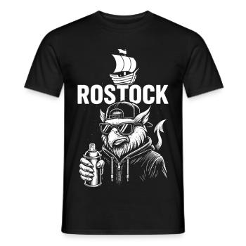 Rostock Streetsoul - Men's T-Shirt - black - Front - AI Model Male 178 light (178cm)