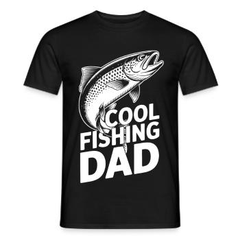 Fischangeln Vater Illustration - Männer T-Shirt - Schwarz - Vorne - AI Model Male 178 light (178cm)
