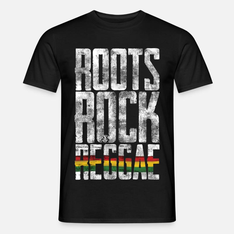 Roots Rock Reggae Flag - Männer T-Shirt - Schwarz