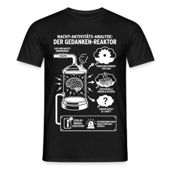 Graphique d’analyse de nuit drôle du réacteur de pensée - T-shirt homme - noir - Devant - AI Model Male 178 light (178cm)
