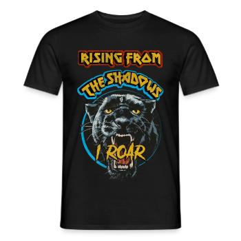 Aus den Schatten aufsteigend - Männer T-Shirt - Schwarz - Vorne - AI Model Male 178 light (178cm)