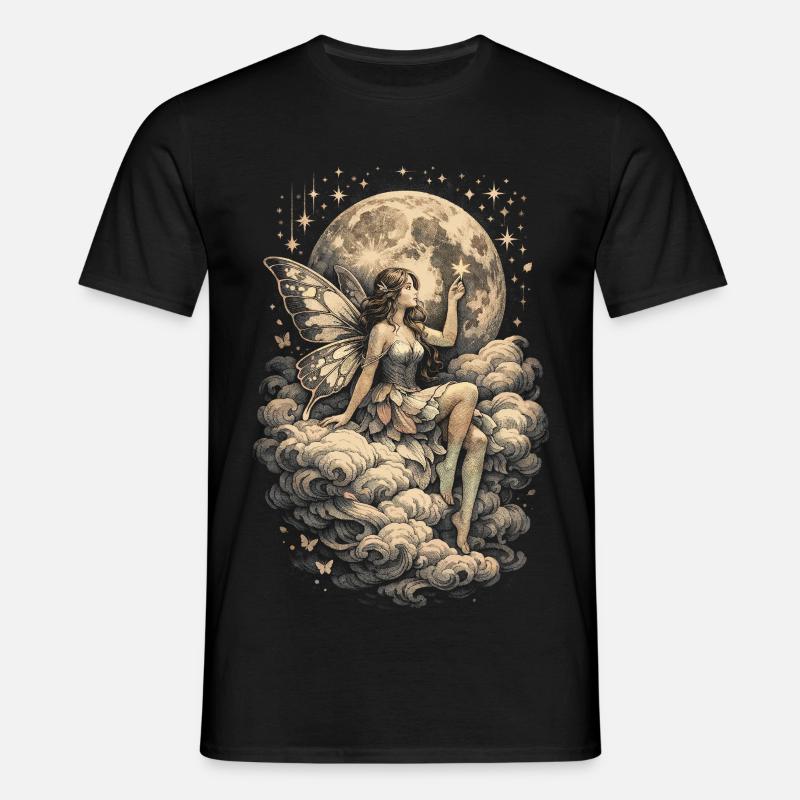 Fairycore Fee Gotisch - Männer T-Shirt - Schwarz