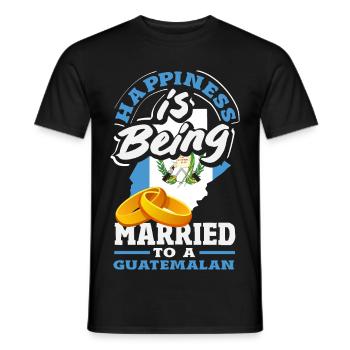 Guatemala Flag T-Shirt Pride & Home Chapín - Men's T-Shirt - black - Front - AI Model Male 178 light (178cm)