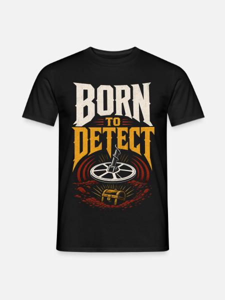 Metalldetektor Schatzsuche - Männer T-Shirt - Schwarz