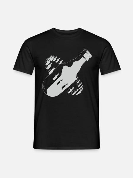 bier all - Männer T-Shirt - Schwarz