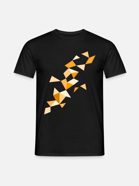 goldener Glitzer - Männer T-Shirt - Schwarz