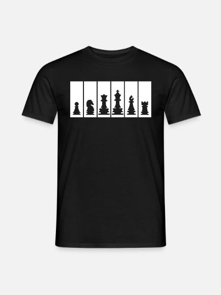 Pièces d’échecs Joueur d’échecs Logo du club d’échecs - T-shirt homme - noir