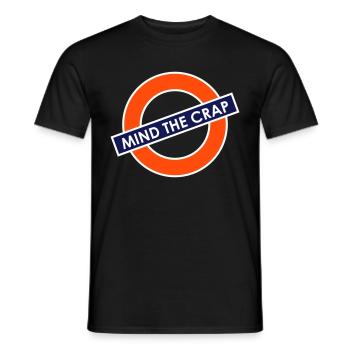 Mind the Crap - Männer T-Shirt - Schwarz - Vorne - AI Model Male 178 light (178cm)