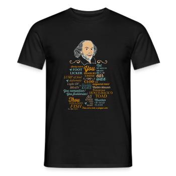 Shakespeare teacher teacher graduation gift - Men's T-Shirt - black - Front - AI Model Male 178 light (178cm)