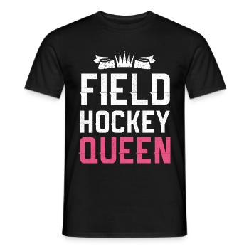 Field hockey queen - Men's T-Shirt - black - Front - AI Model Male 178 light (178cm)