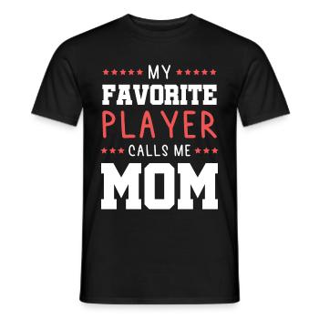 Field hockey mom - Men's T-Shirt - black - Front - AI Model Male 178 light (178cm)