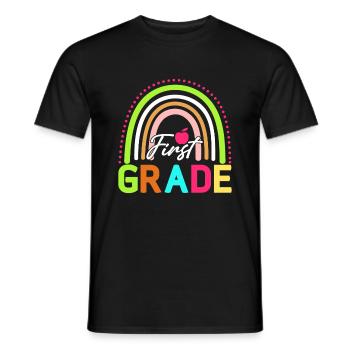 Bonjour Première année Rainbow Girls Boys Équipe d’enseignants - T-shirt homme - noir - Devant - AI Model Male 178 light (178cm)