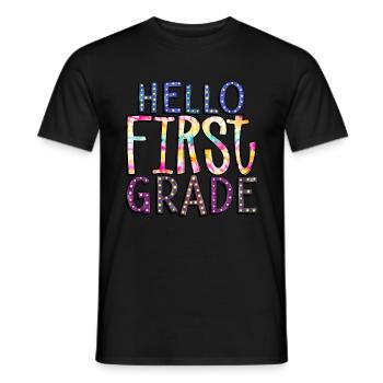 Bonjour Première année Rainbow Girls Boys Équipe d’enseignants - T-shirt homme - noir - Devant - AI Model Male 178 light (178cm)