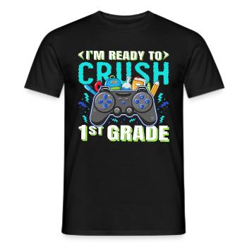 Je suis prêt à écraser les filles arc-en-ciel de 1ère année garçons - T-shirt homme - noir - Devant - AI Model Male 178 light (178cm)