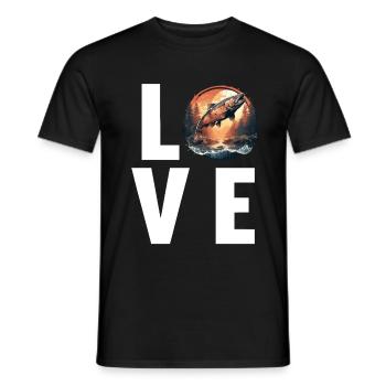 Salmon Salmon - Men's T-Shirt - black - Front - AI Model Male 178 light (178cm)