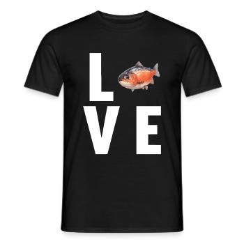Salmon Salmon - Men's T-Shirt - black - Front - AI Model Male 178 light (178cm)