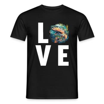 Salmon Salmon - Men's T-Shirt - black - Front - AI Model Male 178 light (178cm)