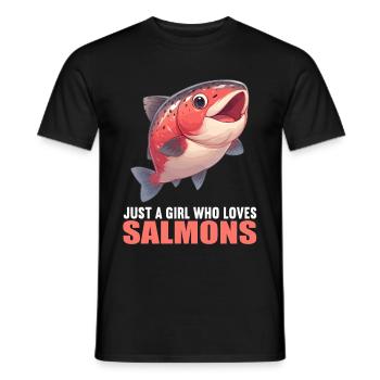 Salmon Salmon - Men's T-Shirt - black - Front - AI Model Male 178 light (178cm)