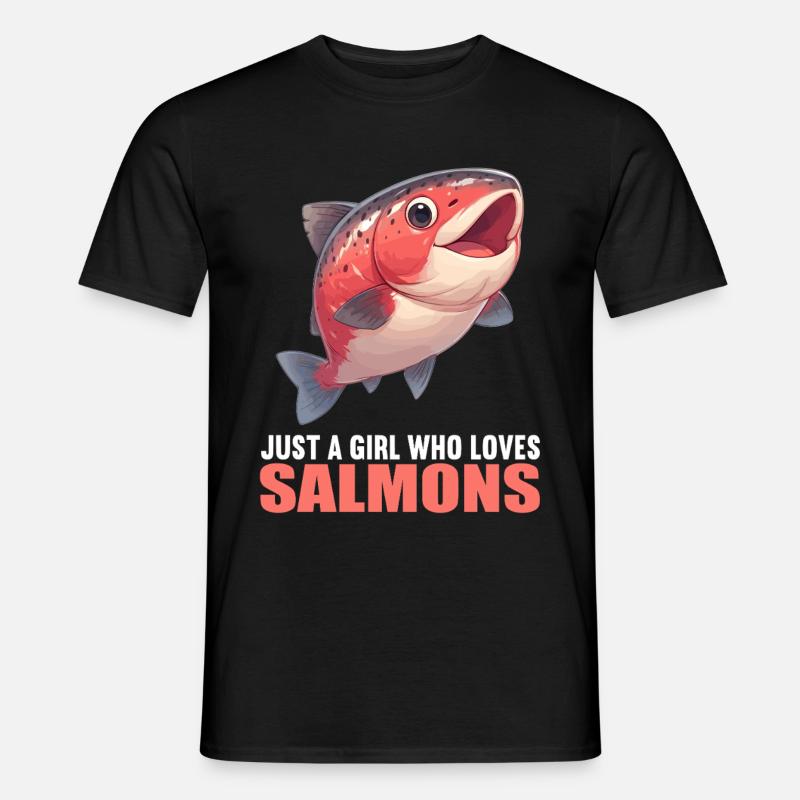 Lachse Lachs - Männer T-Shirt - Schwarz