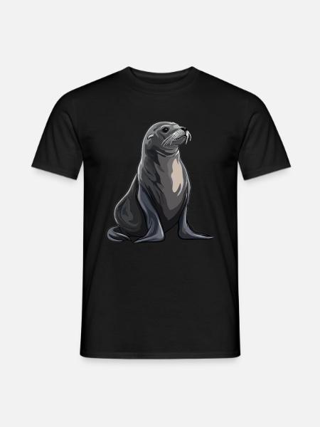 Seelöwen Seelöwe - Männer T-Shirt - Schwarz