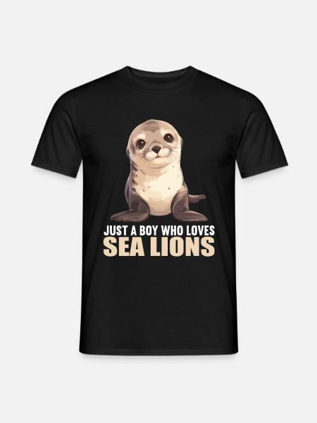 Seelöwen Seelöwe - Männer T-Shirt - Schwarz