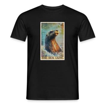Sea Lions Sea Lion - Men's T-Shirt - black - Front - AI Model Male 178 light (178cm)